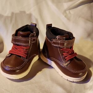 Carter's Brown Boots with Red Laces